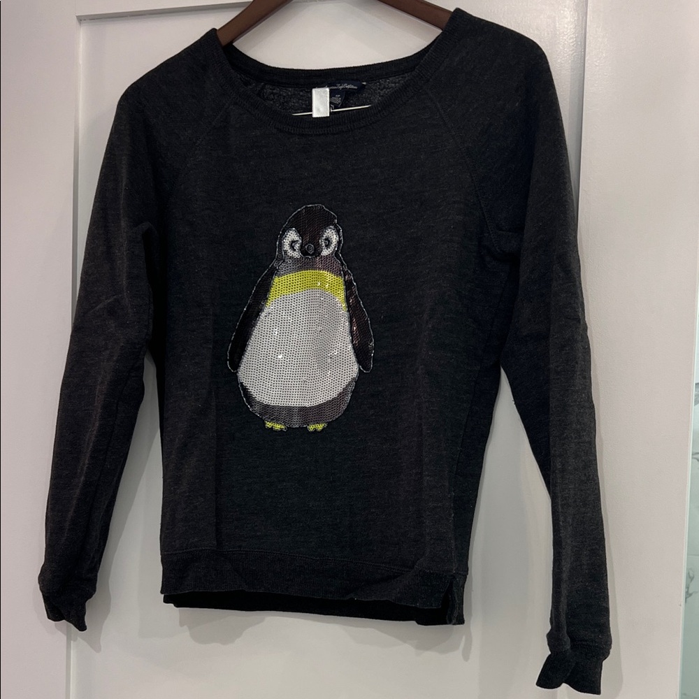 American Eagle Outfitters Black Penguin Sweatshirt